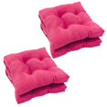 thumbnail image 1 of 16-inch Solid Micro Suede Square Tufted Chair Cushions (Set of 4), 1 of 2