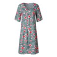 thumbnail image 3 of Robe Grande Taille Décontractée Femme Style Vacances Feminino Imprimé Décontractée Robe Grande Taille pour Dames, 3 of 7