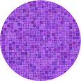 thumbnail image 1 of Ahgly Tapis Rond Lavable en Machine Intérieur Transitionnel Heliotrope Violet, 8 Pieds Rond, 1 of 7