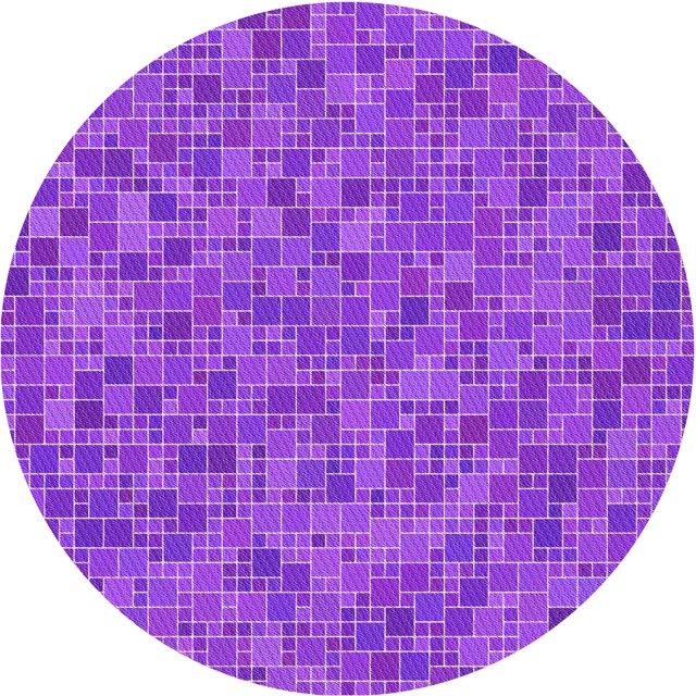 Ahgly Tapis Rond Lavable en Machine Intérieur Transitionnel Heliotrope Violet, 8 Pieds Rond