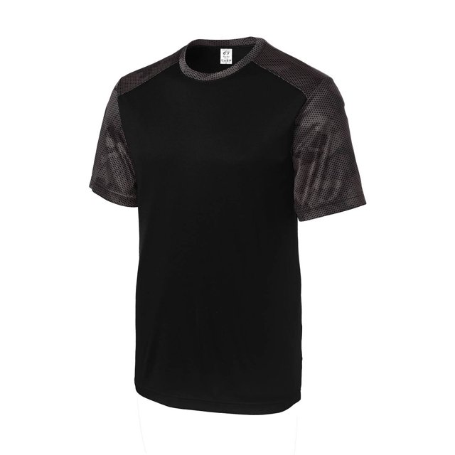 Gravity Threads CamoHex Athletic T-Shirt - Black/Iron Grey - Medium