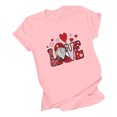 thumbnail image 2 of Blouse d'Été Grande Taille à Manches Courtes pour Femmes, Décontractée, Imprimée, Manches Courtes, Col Rond, T-Shirt Ample, Hauts Blouse, T-Shirt à Col en V pour Femmes en Liquidation, 2 of 3