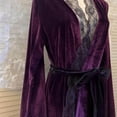 thumbnail image 4 of Weiqiqre Satin Kimono Robe with Pockets Satin Robe for Women Cozy Night Robe Long Satin robe for Women Luxury Robe, 4 of 4