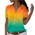 thumbnail image 1 of Button Down Shirts for Women Short Sleeve Collared Work Office Blouses Casual Relaxed Fit Summer Tunic Tops Plus Size, 1 of 5