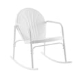 thumbnail image 3 of Afuera Living Steel Metal Rocking Chair in White Gloss (Set of 2), 3 of 7