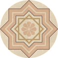 thumbnail image 1 of Ahgly Company Tapis d'Intérieur Lavable en Machine Carré Transitionnel Blond Doré Or, 3 Pieds Carré, 1 of 7