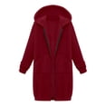 thumbnail image 4 of Sweat à Capuche pour Femmes, Fermeture Éclair, Automne, Longueur Étendue, avec Poche, Coupe Décontractée, Léger, Col Rond, RD2 S, 4 of 4