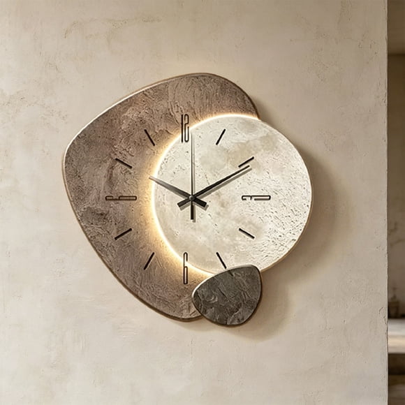 Iumwxz Horloge Murale Minimaliste Silencieuse Sans Tic-Tac Quartz en Bois Décorative Suspendue Pièce d'Horlogerie Salon Salle à Manger Chambre Bureau Déco Maison Affichage Analogique