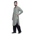thumbnail image 3 of Atasi Kurta Pathani pour Hommes à Col Classique à Manches Longues Salwar Ensemble de Kurta de Mariage, 3 of 5