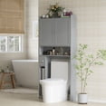 thumbnail image 2 of HOMCOM Armoire de Rangement au-Dessus de la Toilette, Armoire de Rangement au-Dessus de la Toilette, Gris, 2 of 10