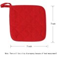 thumbnail image 3 of Kitchen Pot Holders Set Heat Resistant Pure Cotton Potholders Kit Trivets Large Coasters Hot Pads Terry Pot Holders for Everyday Cooking and Baking by 7 x 7 Inch Set of 4, 3 of 8