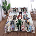 thumbnail image 1 of Bocchi Ensemble de Housse de Couette UK Double US Ensemble de Literie Draps, 1 of 5