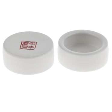 Milaget 2 Pcs Plat à Ver Mini Reptile Céramique ( Blanc 5x2cm ) Blanc P