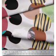 thumbnail image 3 of Soimoi Tissu en Velours Texture & Points Colorés Imprimés au Mètre 58 Pouces de Large, 3 of 3