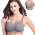 thumbnail image 2 of XZNGL Pregnant Womens Plain Color Bra Maternity Nursing Bras Vest Tops, 2 of 9