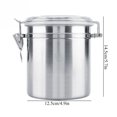 thumbnail image 3 of Coofit Food Storage Container Sealed Stainless Steel Airtight Canister for Tea Coffee, 3 of 9