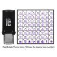 thumbnail image 1 of Printtoo Personalized Real Estate Theme Icons Round Rubber Stamp Self Inking Stamper 12 mm-Violet, 1 of 1