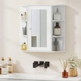 thumbnail image 2 of HOMCOM Armoire à Pharmacie avec Miroir, Armoire à Miroir Murale, Blanc, 2 of 10