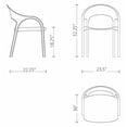 thumbnail image 2 of Nicer Furniture Red Polycarbonate Plastic Dining Chair, 2 of 2