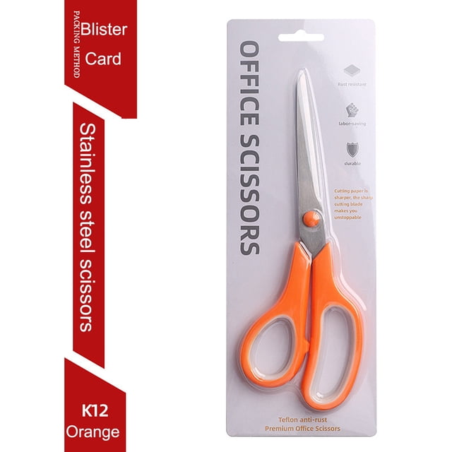 Orange Stainless Steel Student Craft Scissors Multifunctional Office Home School Scissors Set Cutting Tool Orange #LHrSS