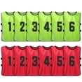 thumbnail image 1 of 12 PCS Adults Soccer Pinnies Quick Drying Football Team Jerseys, 1 of 8