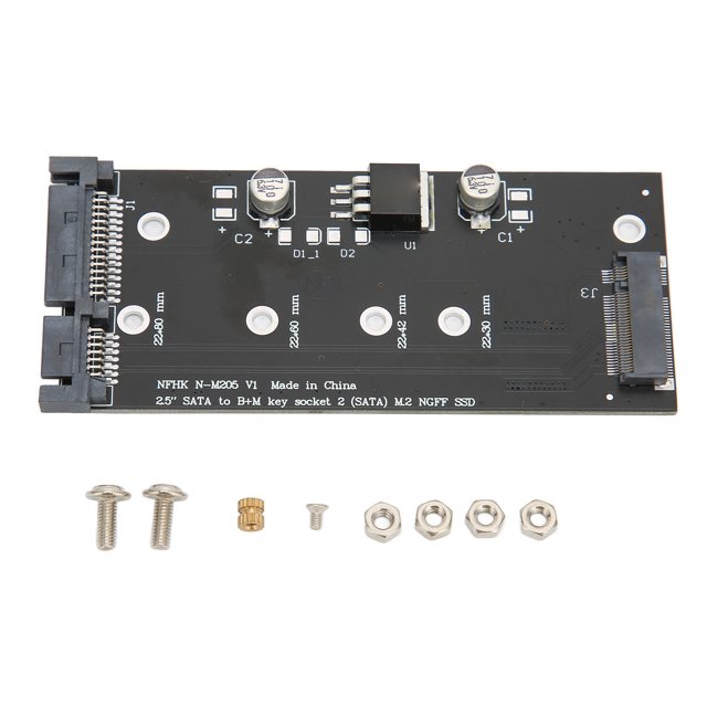 M.2 For Enclosure, For M.2 SSD To For Adapter Card Practical Adapter Card For Laptop Desktop, Supports 2280/2260/2242/2230mm M.2 Hard Disk