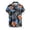 Orange, variant on Tauxra Men's Short Sleeve Button Down Shirts Casual Print Polyester Shirts for Summer Vacation Beach Hawaii Cruise Aloha Shirt
