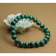 thumbnail image 3 of Bracelet Extensible en Perles Rondes de 8 mm en Pierre Précieuse Malachite Naturelle de Qualité AA 7 Pouces Unisexe, 3 of 5