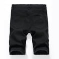 thumbnail image 3 of Cameland Men's Ripped Denim Trunks Stretchy Washed Jeans Trunks Cut-off Classic Fit Biker Jeans Trunks, 3 of 5