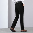 thumbnail image 4 of Dagugfen Mens Dress Pants High Waist Button Fitted Breathable Business Casual Work Pants Solid Color, 4 of 9