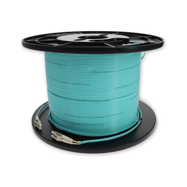 AddOn - Patch cable - LC/UPC multi-mode (M) to LC/UPC multi-mode (M) - 75 m - fiber optic - duplex - 50 / 125 micron - OM3 - halogen-free - aqua