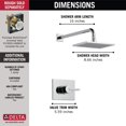 thumbnail image 3 of Delta Faucet Vero 14 Series Single-Function Shower Faucet Set, Rain Shower Head, Chrome Shower Faucet, Shower Handle, Delta Shower Trim Kit, Chrome T14253-WE (Valve Not Included), 3 of 4