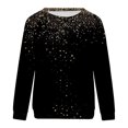 thumbnail image 3 of AherBiu Chandails à Col Rond pour Femmes Manches Longues Imprimé Brillant Printemps Décontracté Ample Chandail Pailleté Hauts, 3 of 4