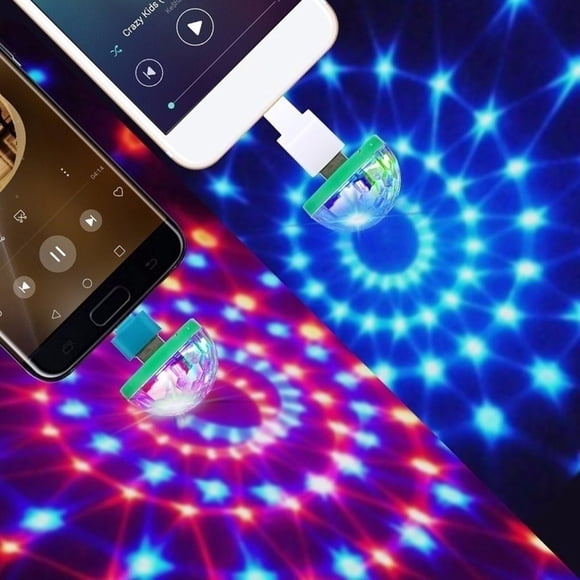 BAOHD Stage Lamp Small Crystal Earrings Colorful 4 LED Light Lightweight 5V USB