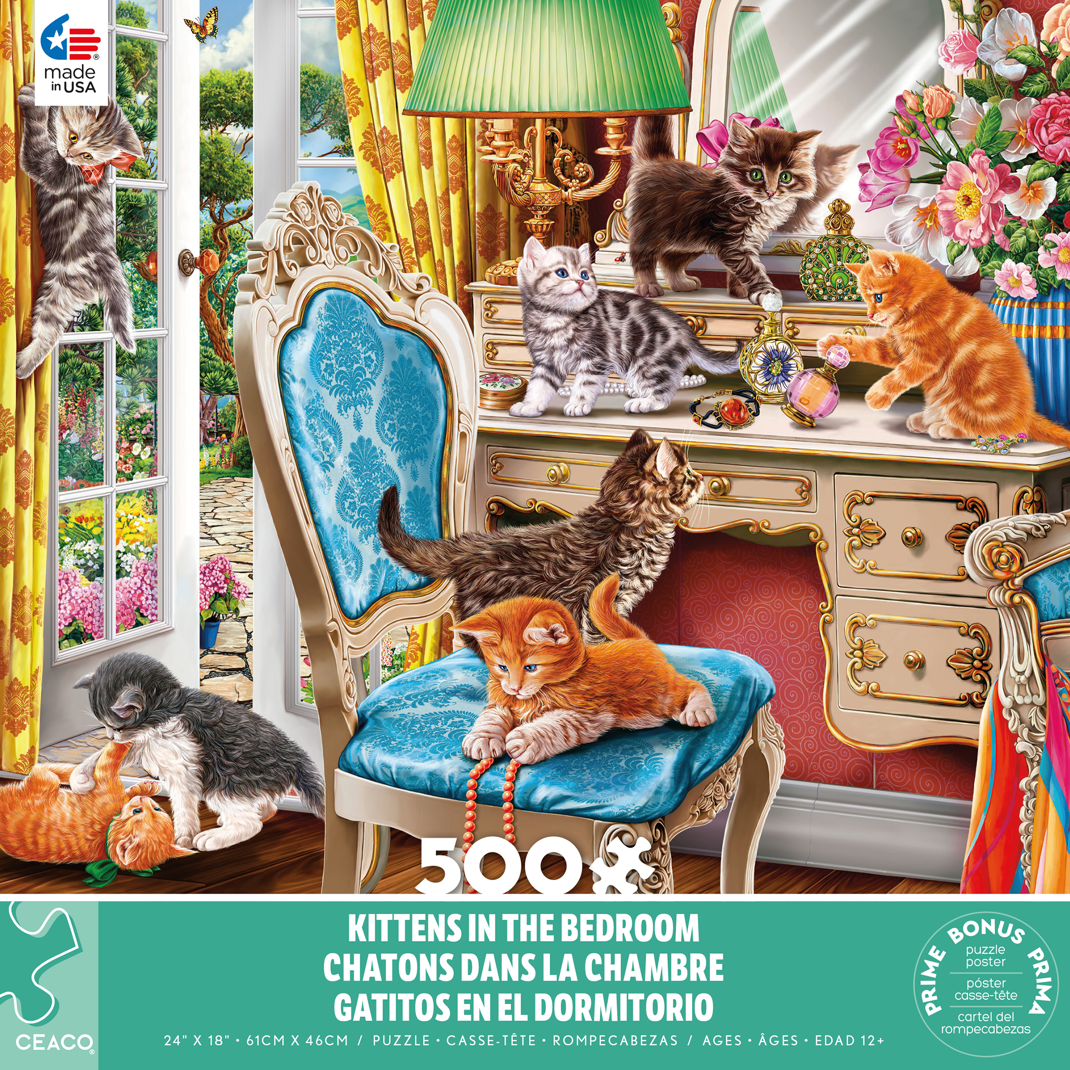 Ceaco 500 pièces assortiment de puzzles jigsaw sur le thème des animaux