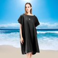 thumbnail image 4 of Surf Poncho Changing Robe Front Lightweight Microfiber with Soft Wetsuit Changing Towel for Outdoor Sports, Swim - Black, 4 of 8