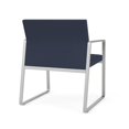 thumbnail image 5 of Fauteuil d'Appoint Surdimensionné pour Réception et Salle d'Attente Gansett / Acier Argenté / Bleu, 5 of 5