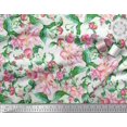 thumbnail image 2 of Soimoi Polyester Crepe Fabric Leaves & Buds Flower Decor Fabric Printed Yard 42 Inch Wide, 2 of 3
