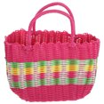 thumbnail image 1 of 1PC Vegetables Basket Plastic Woven Shopping Basket Gift Basket (Size M Random Color), 1 of 6
