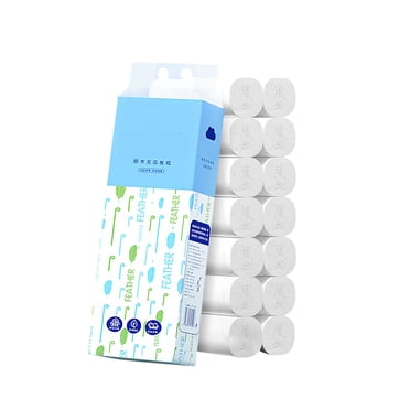 14-Roll Recyclable Toilet Paper, Biodegradable 4-ply Bath Tissue for Eco-conscious Homes and High-traffic Restrooms