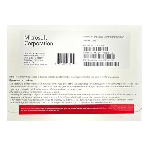 Windows 11 Pro 64-bit (DVD)