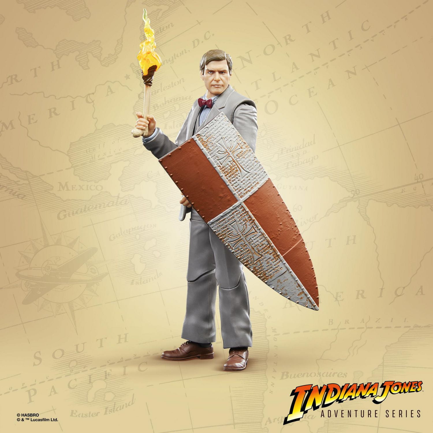 Indiana Jones and the Last Crusade Adventure Series Indiana Jones (Professor) Toy, 6-Inch Indiana Jones Action Figures, Kids Ages 4 and Up