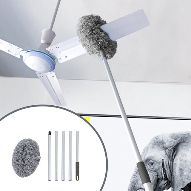 SuoKom Microfiber Duste Ceiling Fan Duster Dusters for Cleaning Microfiber Duster with Extension Pole 67 Inches Duster for Cleaning Ceiling Fan High Furniture