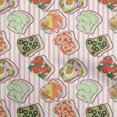 thumbnail image 1 of oneOone Rayon Light Pink Fabric Food Sewing Craft Projects Fabric Prints By Yard 56 Inch Wide, 1 of 3