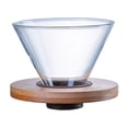 thumbnail image 2 of Glass Coffee Filter Mug | Reusable Hand Brew Coffee Drip | Portable Pour Over Coffee Maker with Removable Wooden Base | Single Serve Coffee Brewing Tool for Home Kitchen Office Outdoor, 2 of 6