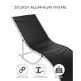 thumbnail image 1 of Chaises de Patio Chaises Longues d'Extérieur Ensemble de 2 - Inclinables Réglables, Textilène Noir, Cadre en Aluminium pour Bord de Piscine, Plage (Lot de 2), 1 of 7