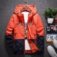 thumbnail image 2 of OmicGot Veste à Capuche Nouvelle Version Coréenne Printemps Automne Plus Hommes et Femmes Couples à Blocs de Couleur Veste pour Homme Décontractée Manteau Sectionnel Mince, 2 of 10