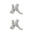 thumbnail image 1 of relayinert Soft Five Toe Socks Stretchable Cotton High Crew Socks Athletic Solid Socks Grey 2Set, 1 of 6