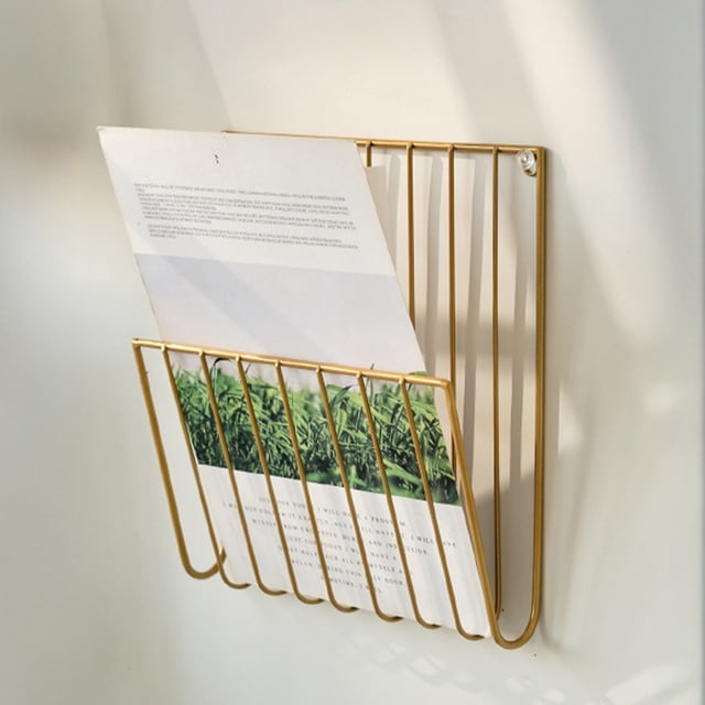 ABPWLY Iron Wall Book and Newspaper Rack Storage Rack Home Bedroom Study Wall Storage Rack Clearance Home Needs Canada Days House Items Home Needs