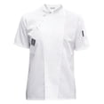 thumbnail image 1 of Milaget Chef Jacket Short Sleeve Cooking Clothes Coat for Restaurant White AWhite XL, 1 of 9